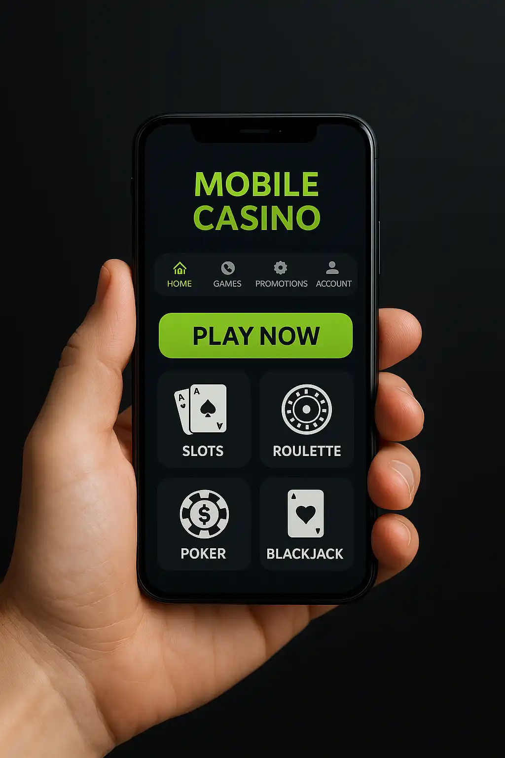 Mobilní zobrazení Glorion Casino v prohlížeči telefonu