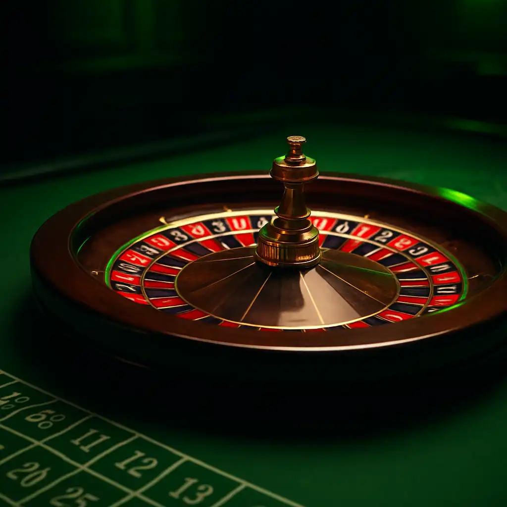 Ruletový stůl a karty v Glorion Casino